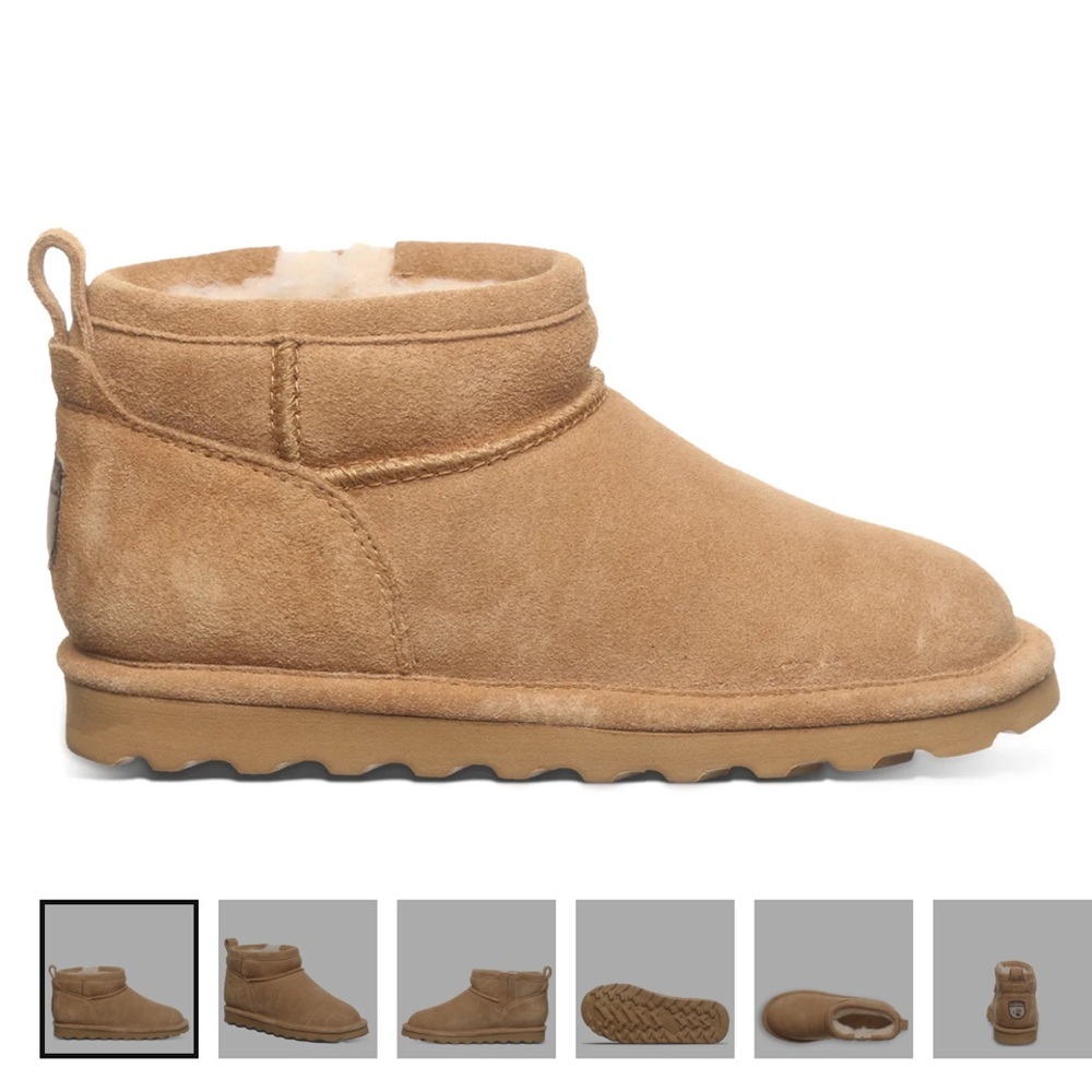 BearPaw Kids Chestnut Suede Cozy Ankle Boot